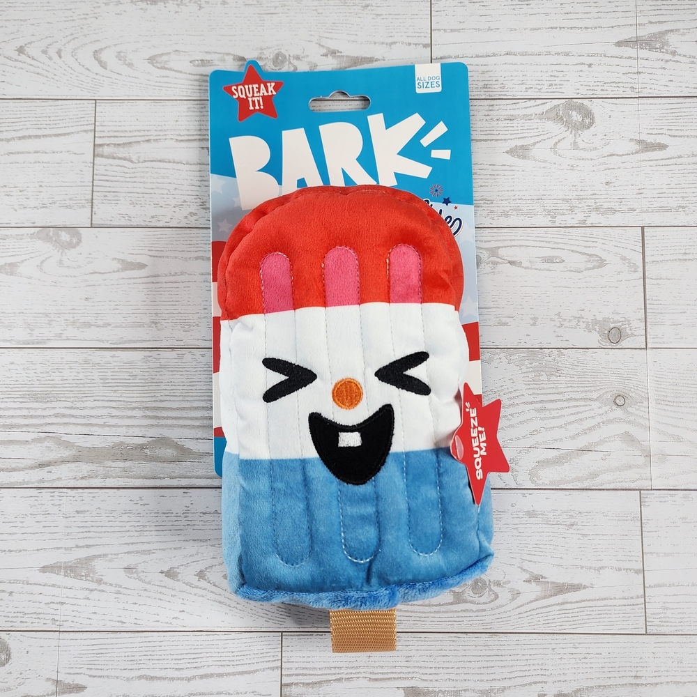 Bark Rocket Droolsicle Dog Toy NWT Red White Blue